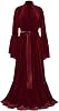 Velvet Bridal Robe Long Flare Sleeve Lingerie Bathgown Loose Warm Kimono Sleepwear Nightgown CPZ12