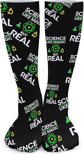 Science Like Magic But Real Knee High Socks Soccer Football Socks Thigh High Stockings Winter Warm Long Stocking for Men Women