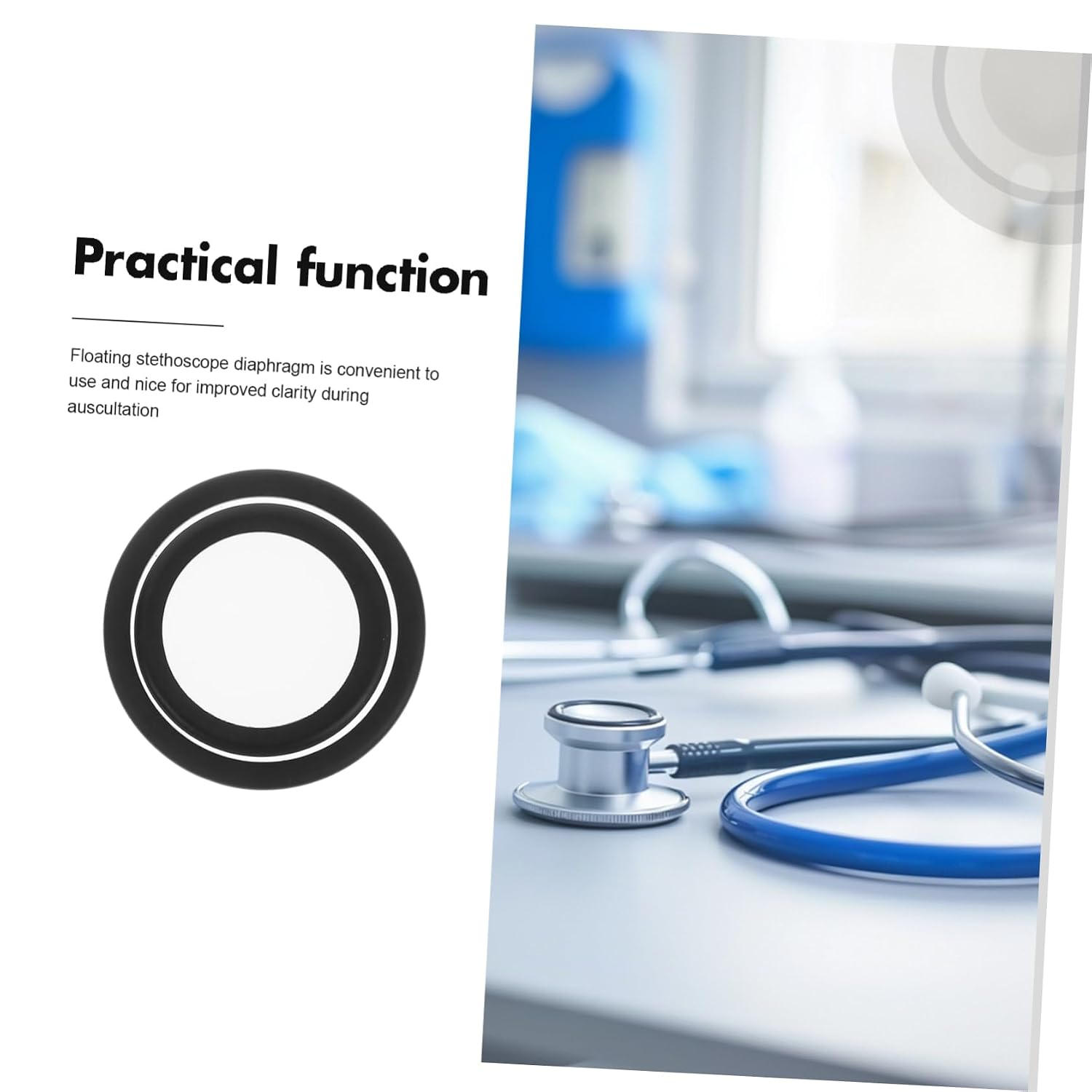 2pcs Diaphragm Replacement Floating Design for Improved Sound Clarity Compatible Pediatric and Adult Models Easy to Install Lightweight Accessories
