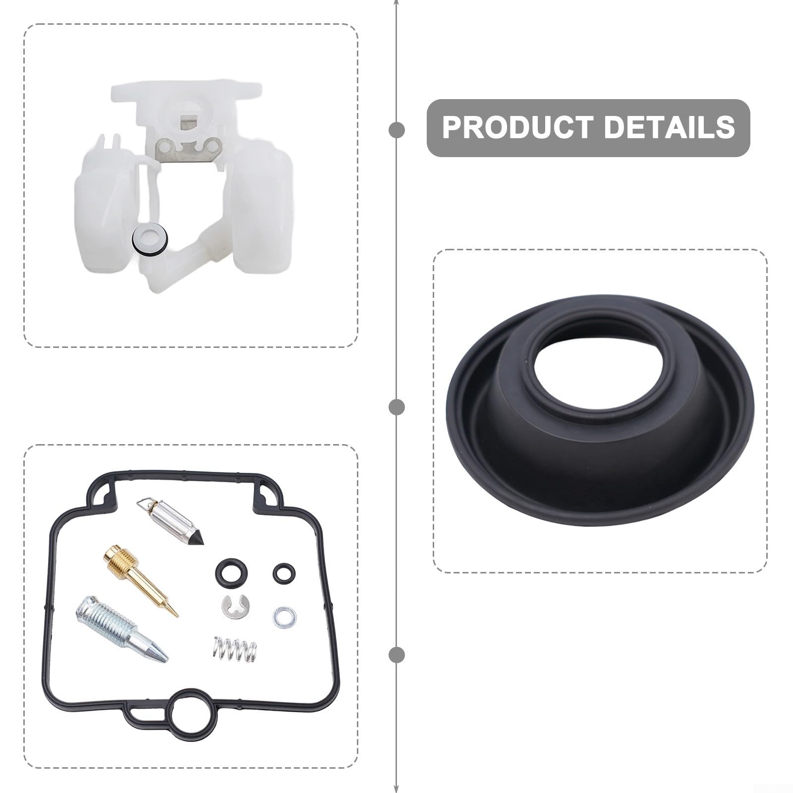 Kit di riparazione per moto per carburatore DR650 1991-2020, per Mikuni BST40 Carburatore Rebuild Set, Per parti aftermarket di ricambio del diaframma del carburatore
