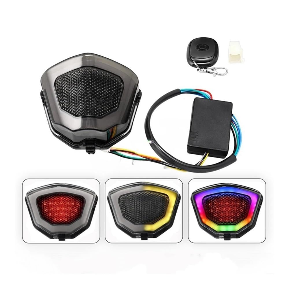 DAGMARA Freno Luce Stop Moto per RS150 V2 Luci Posteriori per Moto Luci di Stop Luci di Segnalazione A LED con Telecomando Luce Posteriore per Moto Luce di Stop