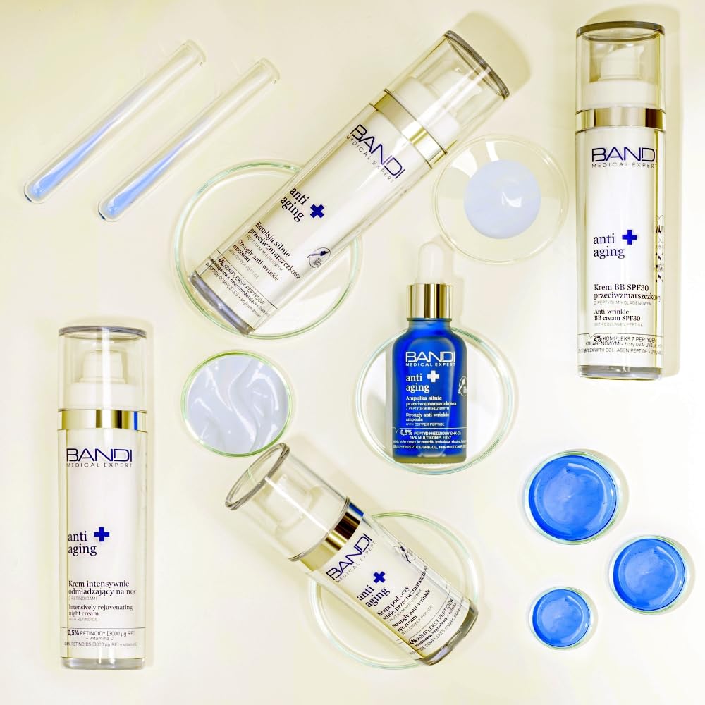 Bandi - Anti-Aging Ampulle mit Kupferpeptid für Faltenreduzierung, Hautverjüngung, straffende Pflege - Eiweiß, Trehalose für optimale Feuchtigkeit, Hautregeneration.