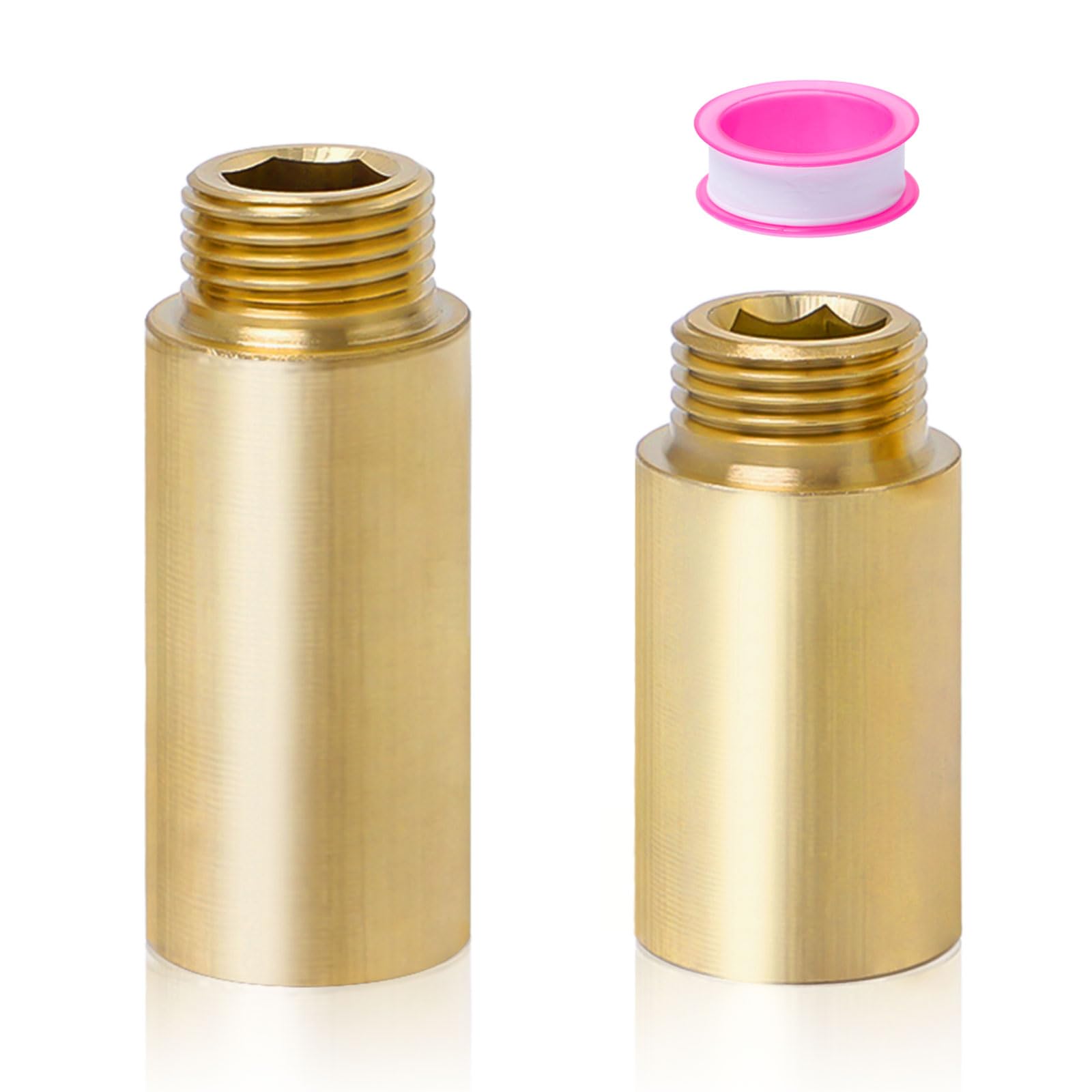 5er-Set Messing-Hahnverlängerungen 1/2 Zoll - Praktische Verlängerungsstücke Für Wasserhähne & Duschen