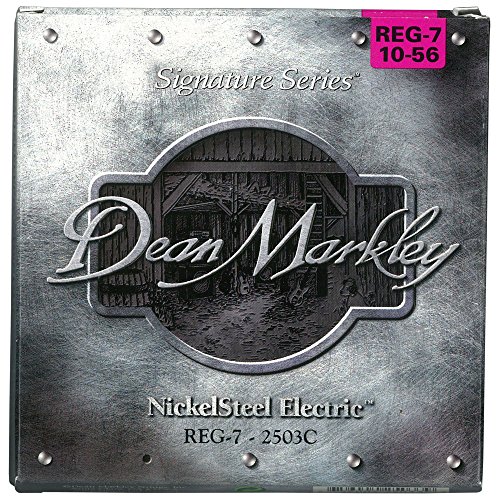 Dean Markley DM-2503C-REG Pack de 7 cordes de guitare électrique 10-56 Regular Nickel Steel - Les Beatles, Paul McCartney, John Lennon, RIngo Starr, George Harrison Dean Markley DM-2503C-REG Pack de 7 cordes de guitare électrique 10-56 Regular Nickel Steel