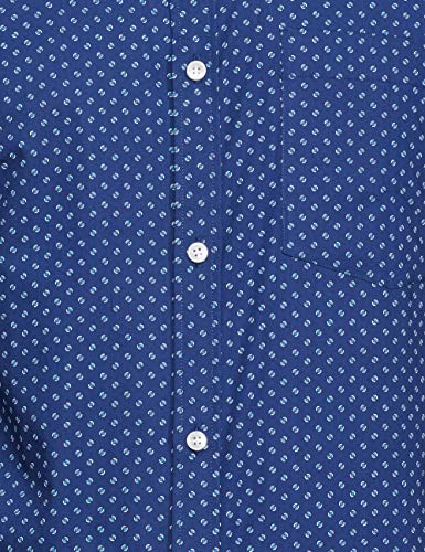 Image of Park Avenue Men's Pure Cotton Print Pattern Slim Fit Semi Cutaway Collar Full Sleeve Formal Shirt