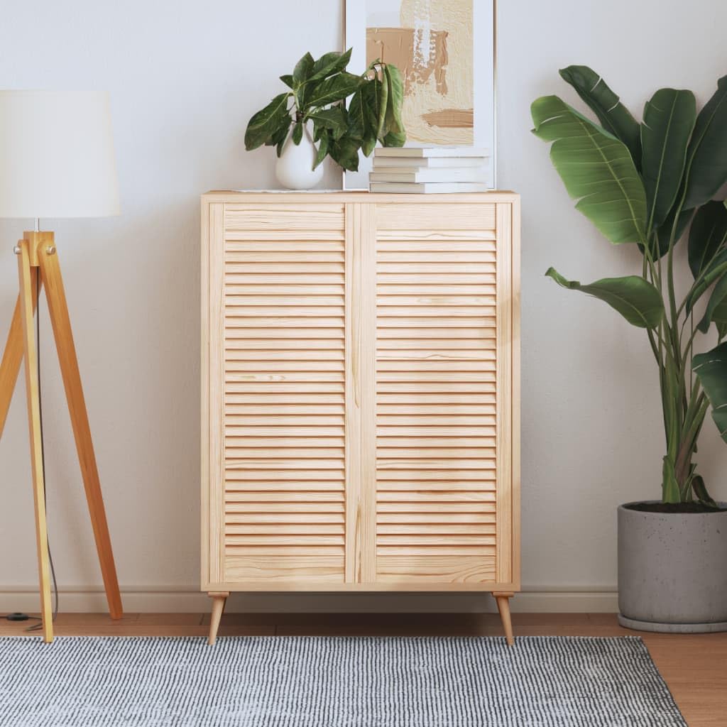 Portes d armoire à persiennes 2 pcs 99,3x39,4 cm pin massif
