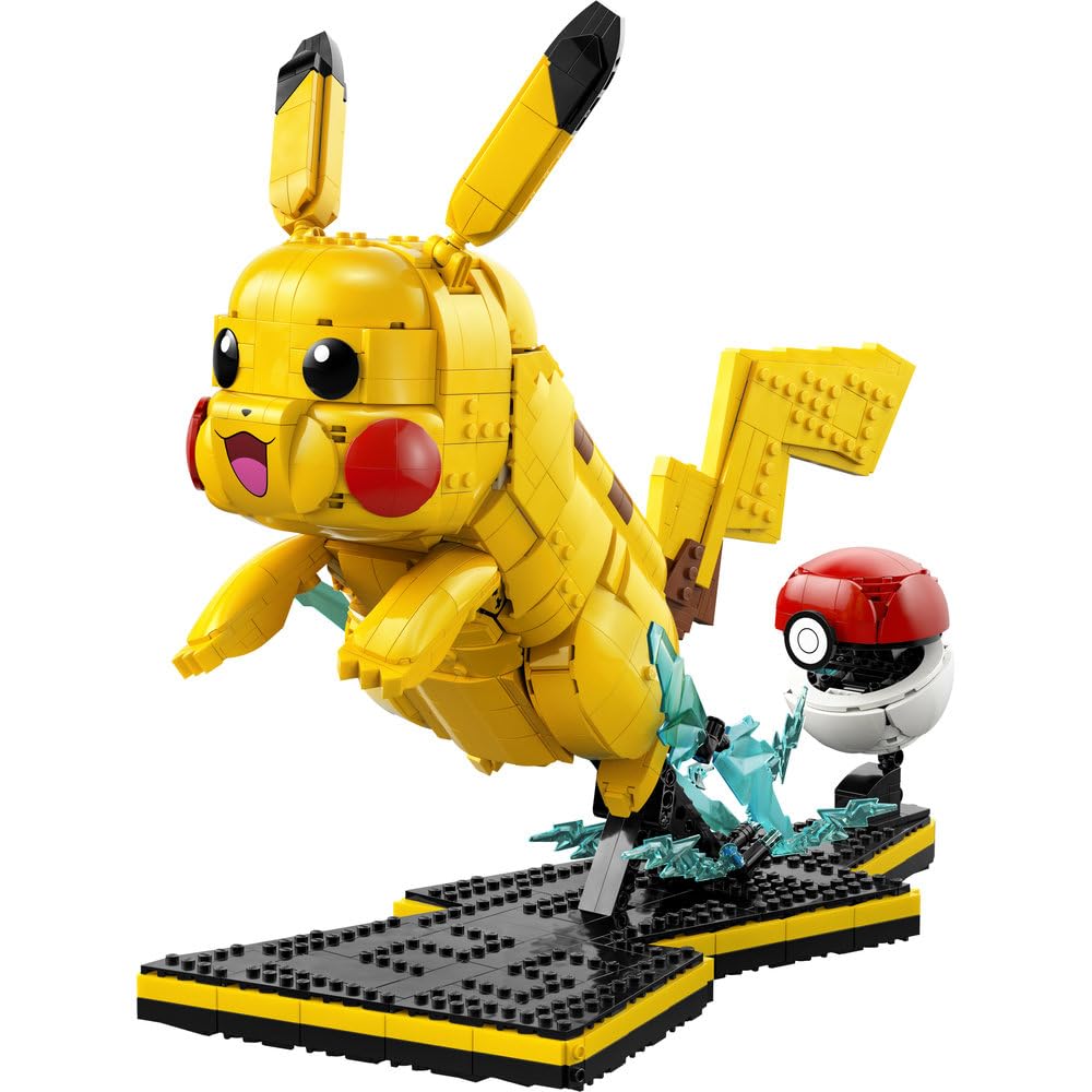 LEGO Pokémon Pikachu i Pokéball 72152 | Kolekcjonerska figurka Pokémona, duży zestaw klocków dla dorosłych, prezent dla fana gry, gamingowa dekoracja, 2050 elementów