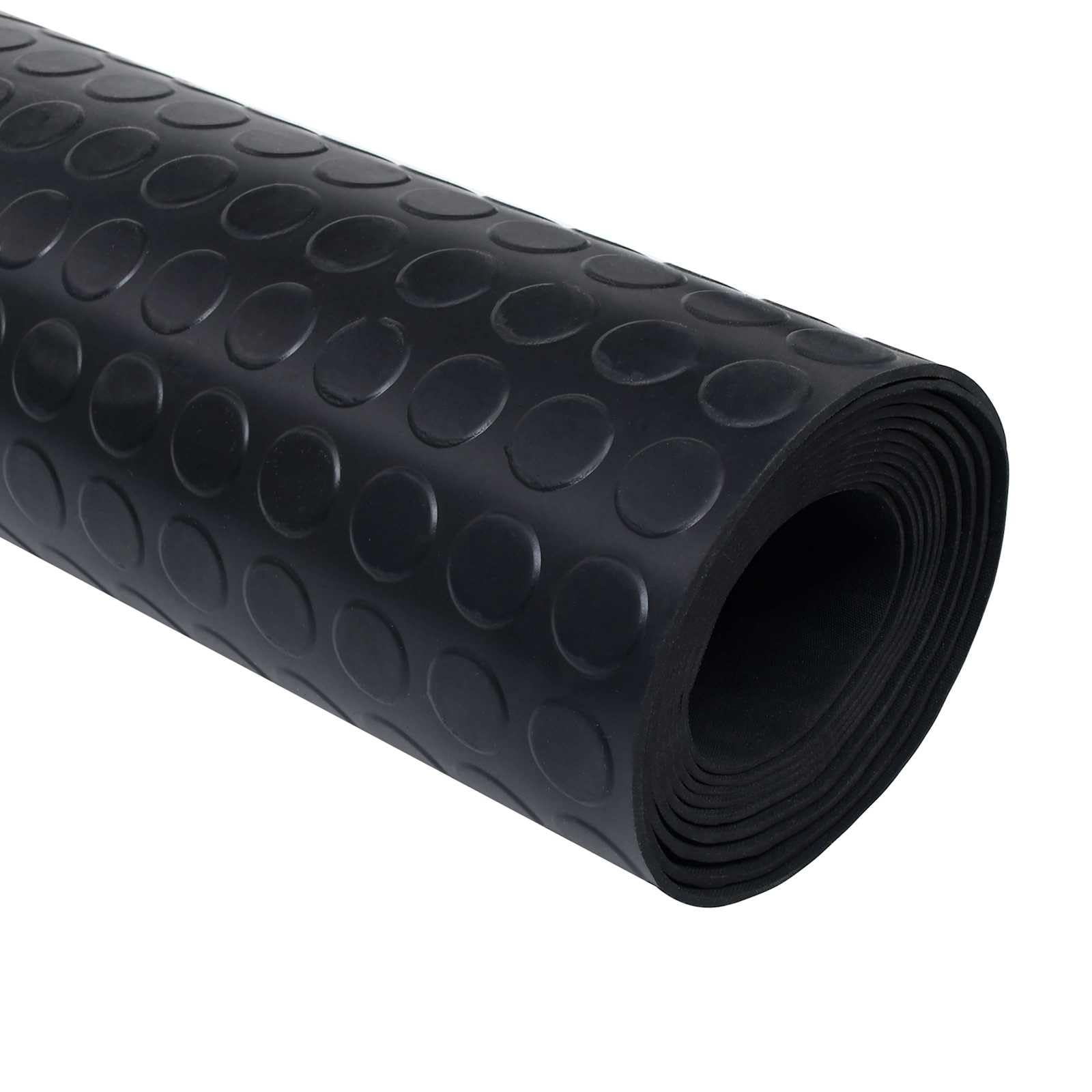 Gummi Außenfußmatte 1,5 x 4 m, schwarz, 3 mm dick, robuste Bodenmatte für Terrasse, Garten, Kofferraum, leicht zu reinigen, vielseitig einsetzbar
