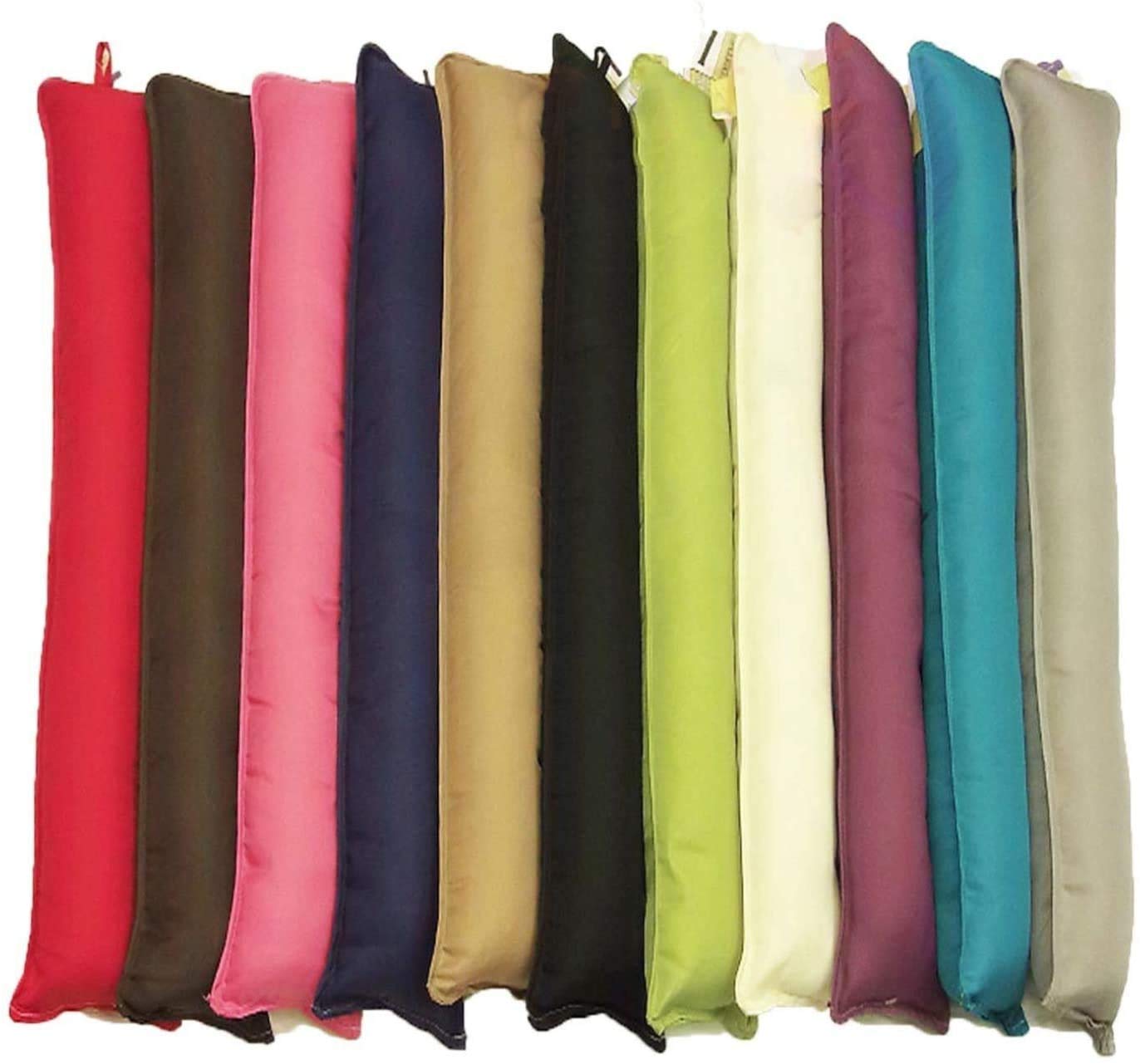 Plain Dyed Fabric Draught Excluder Decorative Door/Window Draft Guard/Energy saver (plum, 1)