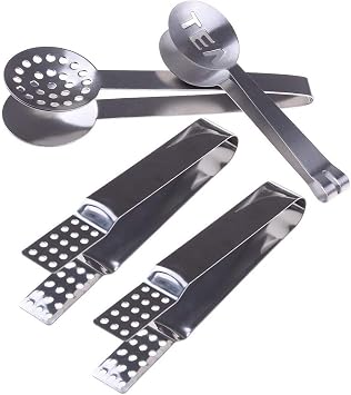 4 Pcs Stainless Steel Tea Bag Tongs Teabag Squeezer Strainer Holder Grip Metal Spoon Mini Sugar Clip Kitchen Bar Tools