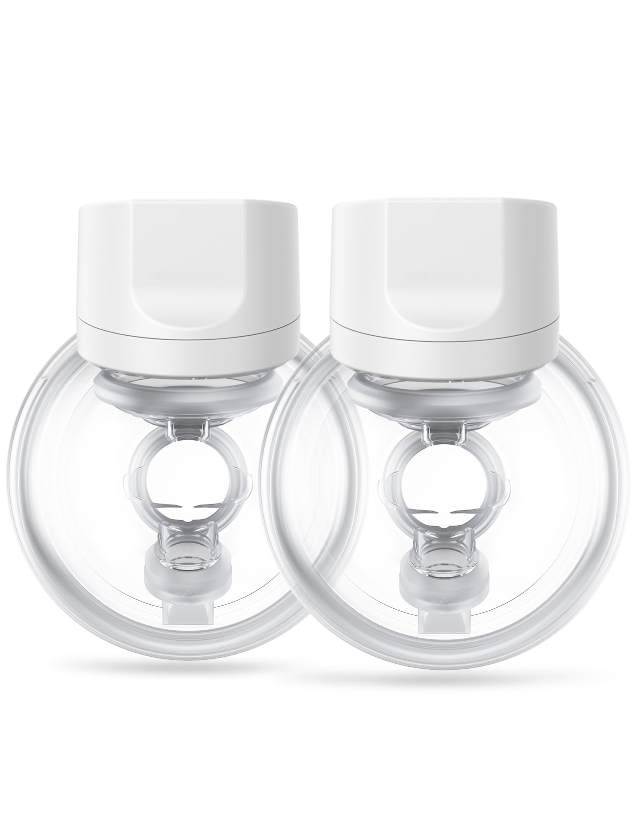 Momcozy Hands-Free Breast Pump S12 Pro, Wearable Pump, 24mm, 2 Pack, Light White
