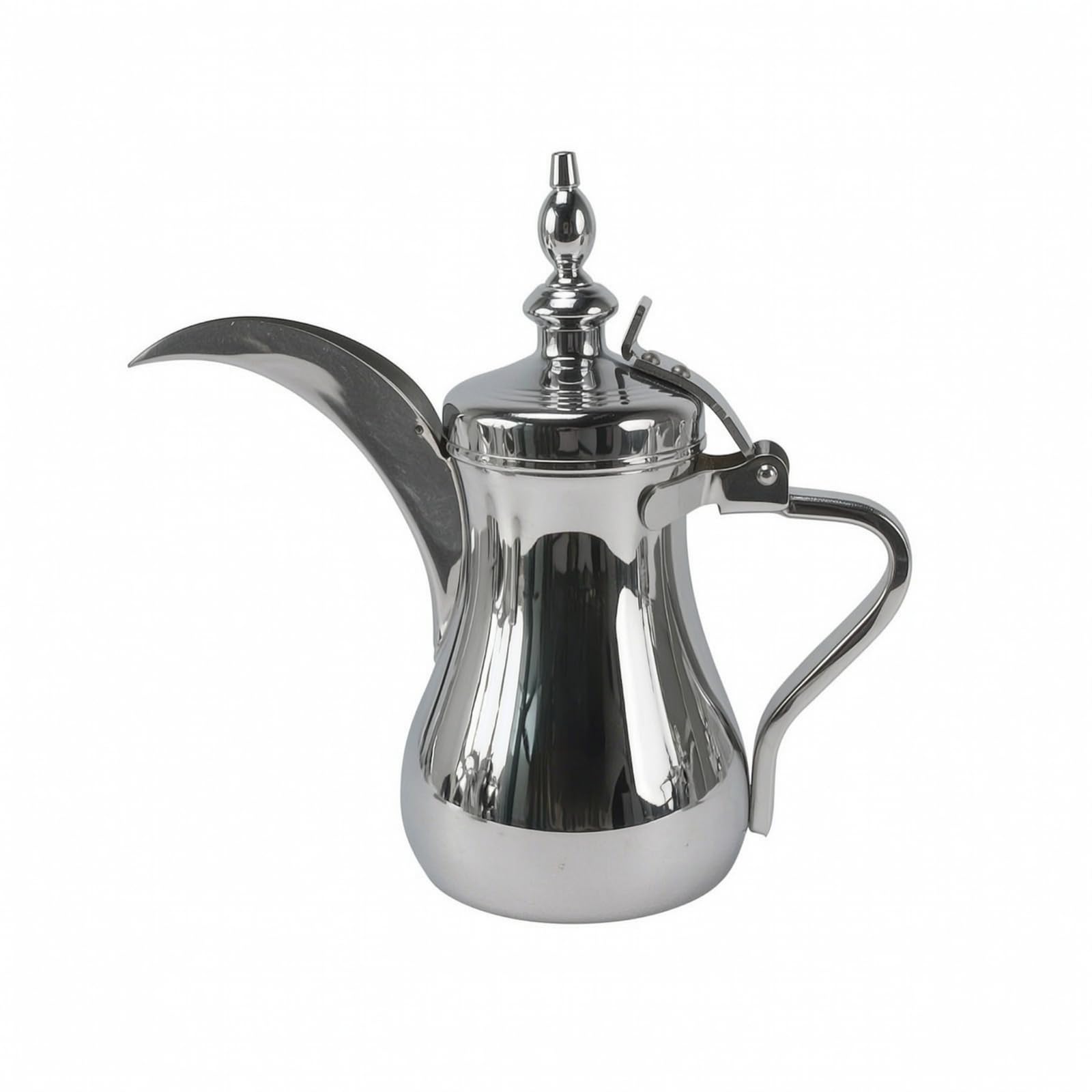 Milageto Caffettiera Mediorientale Durevole, 1300 Ml, Cromato