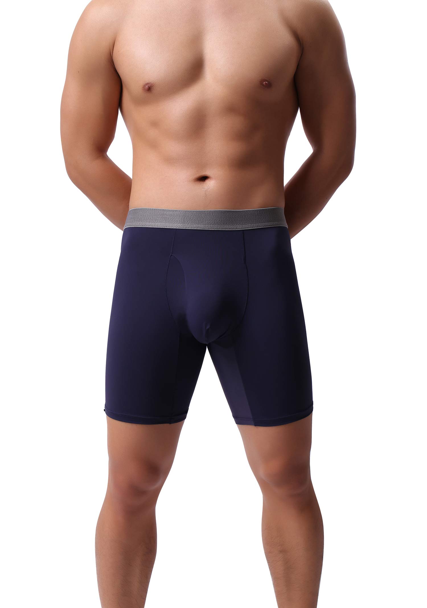 Men's Briefs Breathable Ice Silk Sports-Inspired Underwear Boxer Briefs B19-2