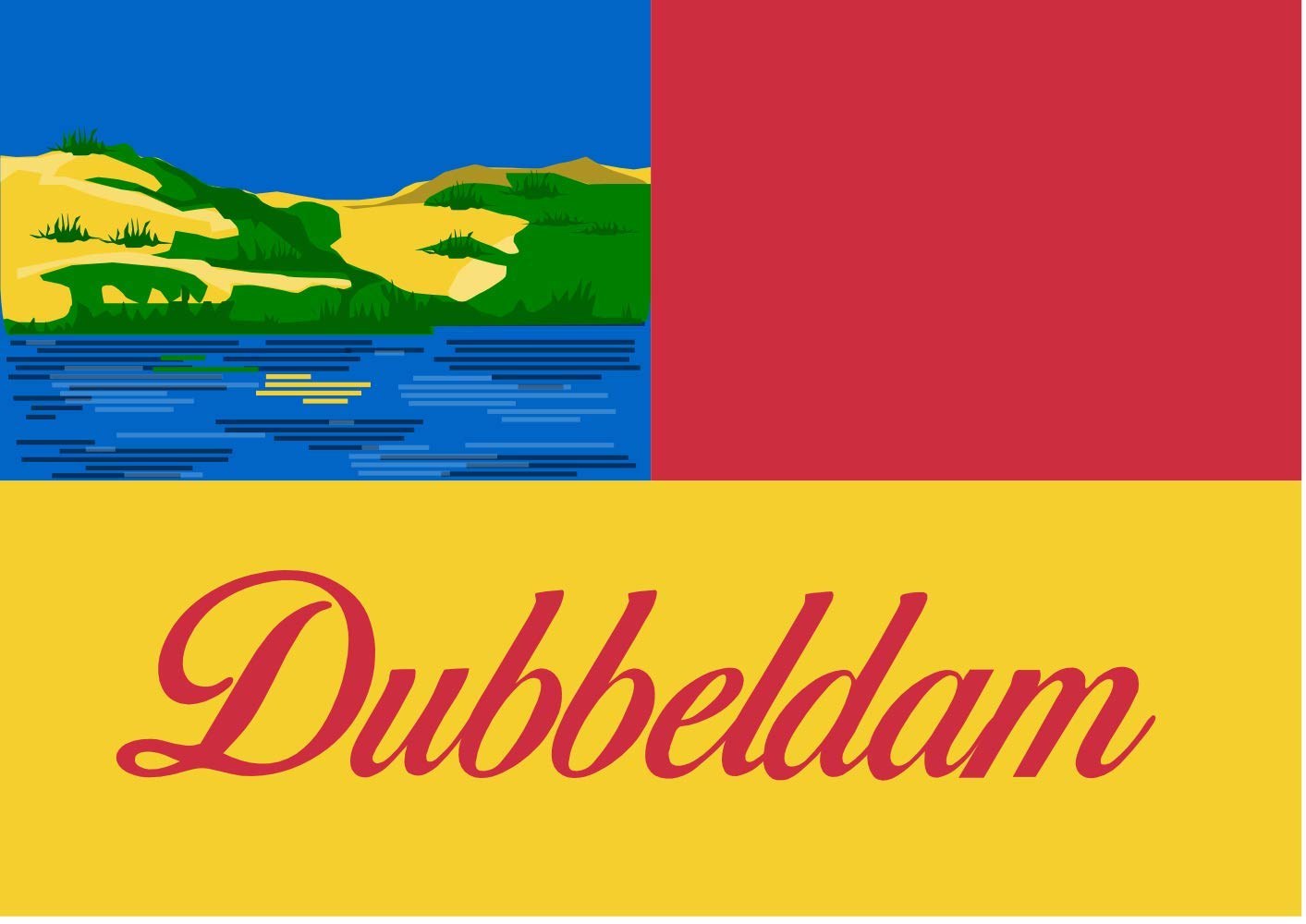 Drapeau Dubbeldam vlag pour pavoiser Dordrecht avec fierté