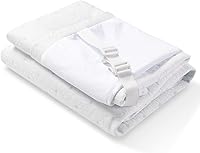 Vista 1 de Ferlizer Funda de colchón Queen de 2 pulgadas, funda de bambú con cremallera para cubrecolchón, correas ajustables cortas Queen, extraíble y lavable