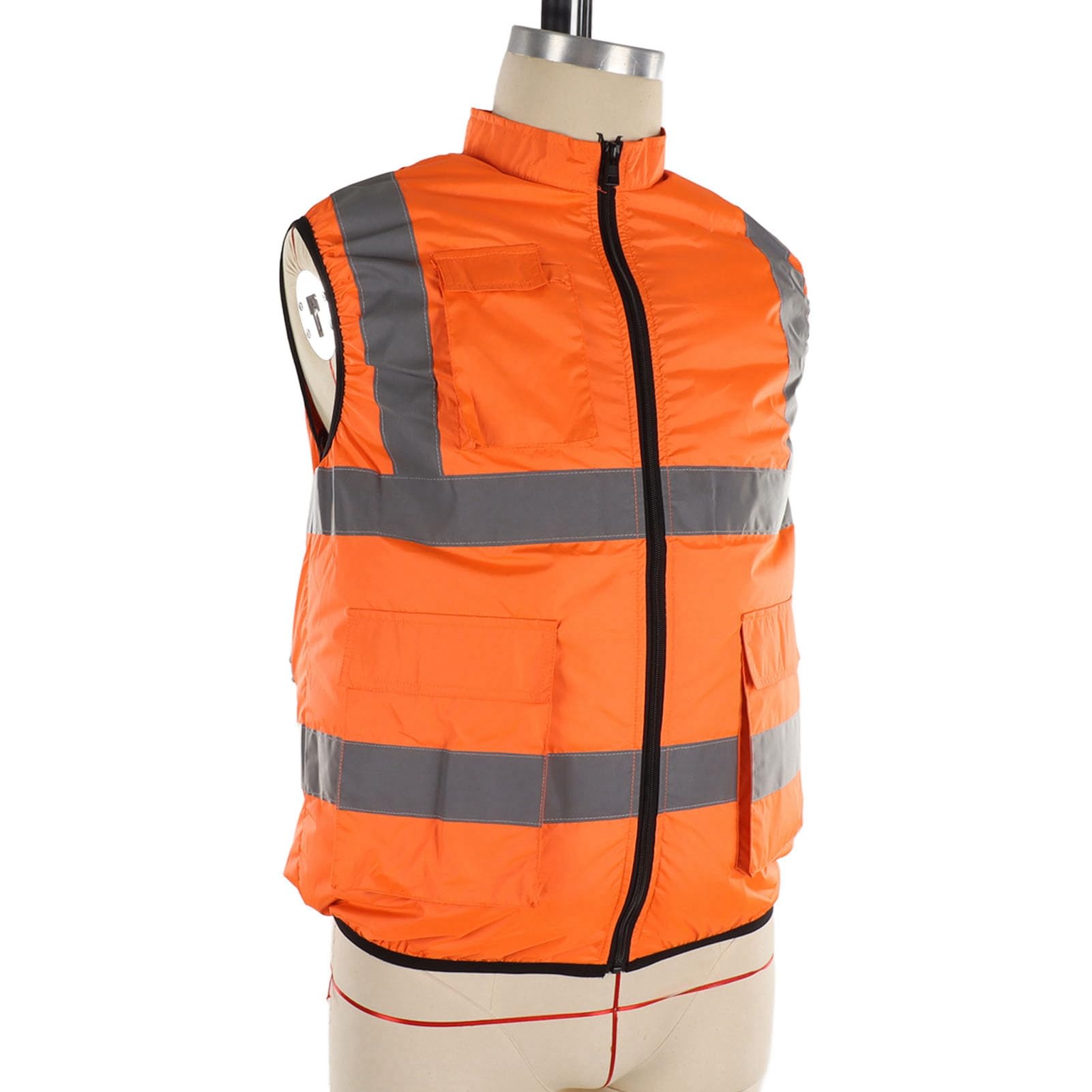 Gilet di Raffreddamento per Ventole con Protezione Solare, Leggero Giubbotto di Raffreddamento per Ventole Resistente Ai Colpi di Calore con Striscia Riflettente 5V per Uso Interno Ed Esterno (XXL)