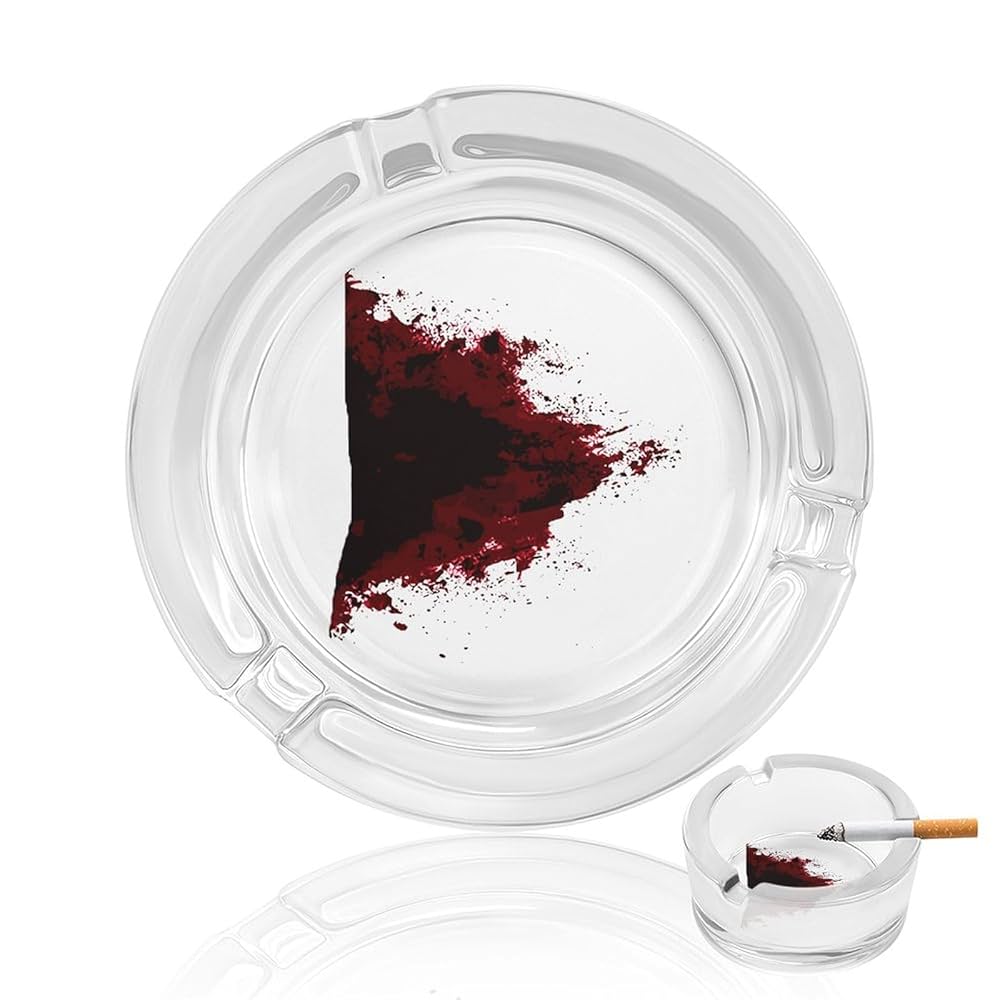 Amazon.co.jp: ガラス灰皿 I'm Fine 血液 赤い 灰皿 アッシュ