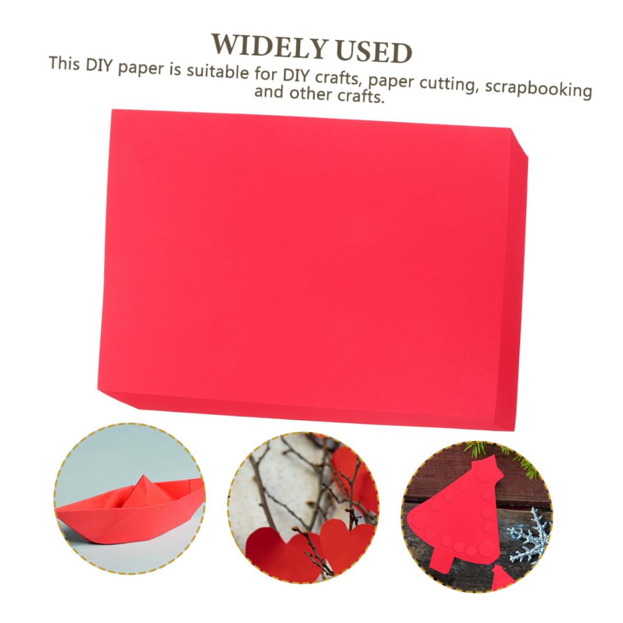 Cartoncino A4 Rosso per Lavori Artigianali, 100 Fogli | Crafts e Paper Cutting, Carta per Cartoline e Biglietti, Formato Pratico per Progetti Creativi