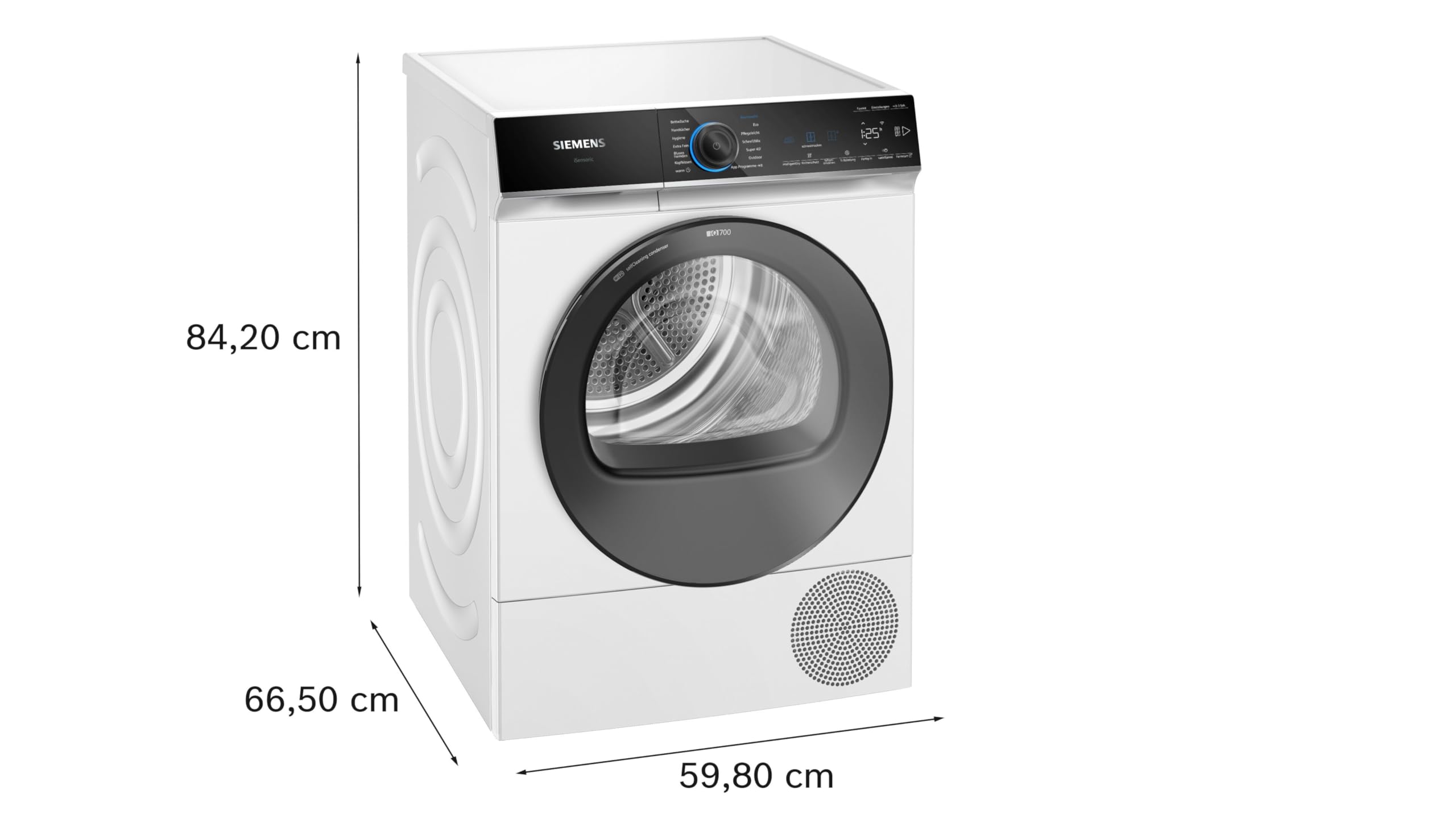 Siemens iQ700 WQ46B2D0AM Wärmepumpentrockner 9 kg selbstreinigender Kondensator intelligentDry Home Connect Weiß
