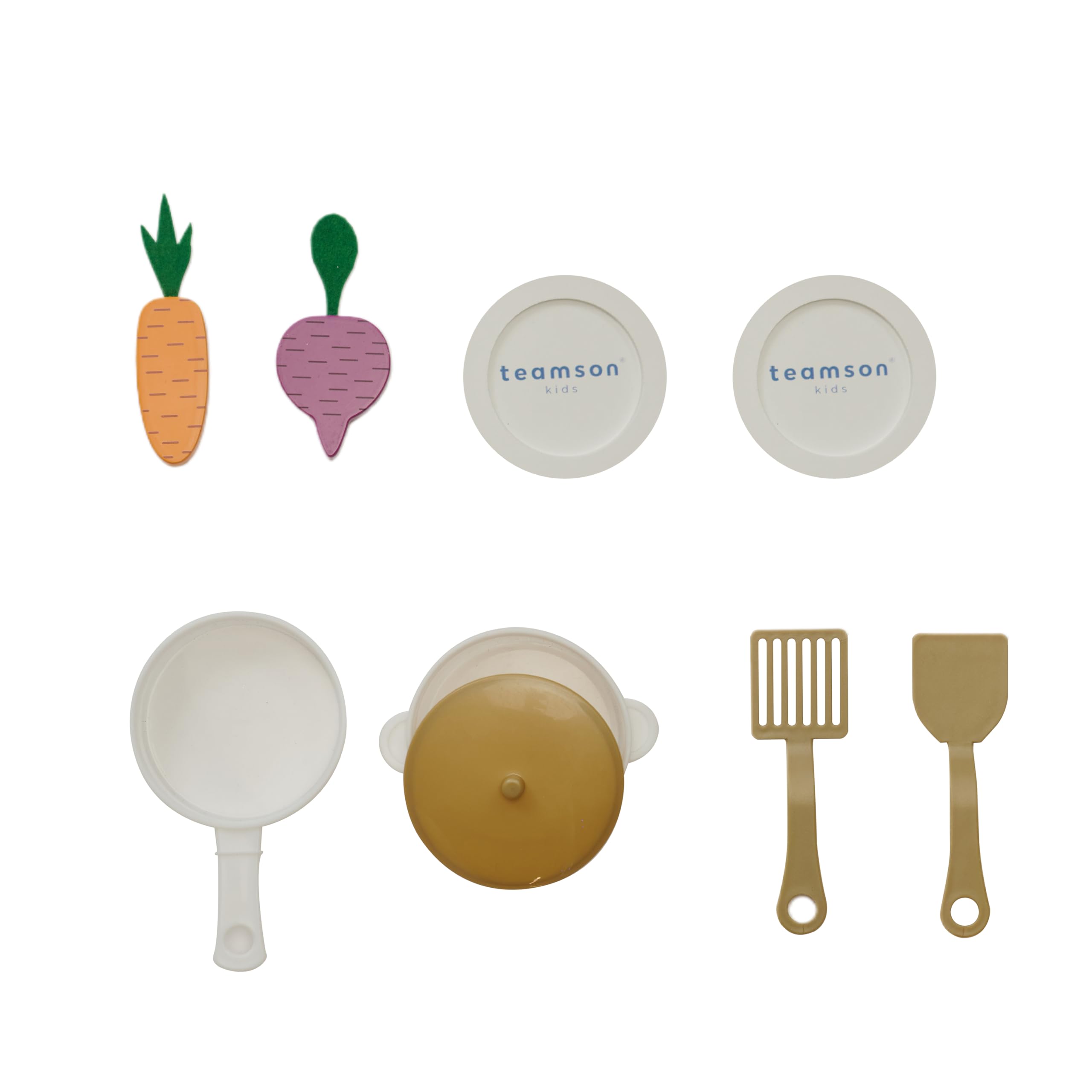 Teamson Kids Cuisine Bleue Little Chef en Bois avec Potager Miniature, évier, Four, Machine à Laver et 9 Accessoires Inclus pour Enfants