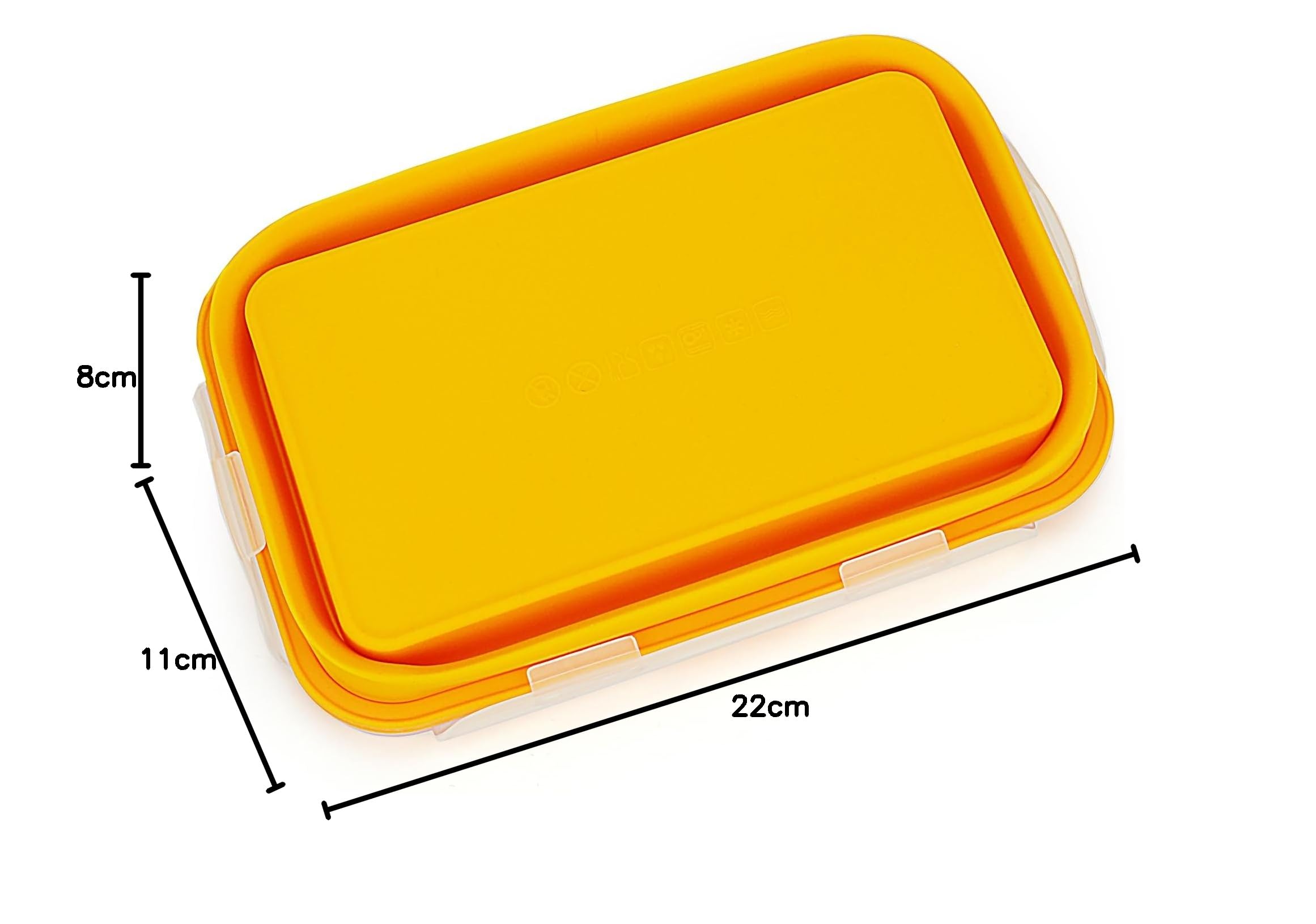 Silikon-Bento-Lunchbox, 4-in-1, faltbare Mahlzeiten-Vorbereitungsbehälter, Outdoor-Lebensmittel-Aufbewahrungsbehälter für Reisen, Picknick, Camping, mikrowellengeeignet