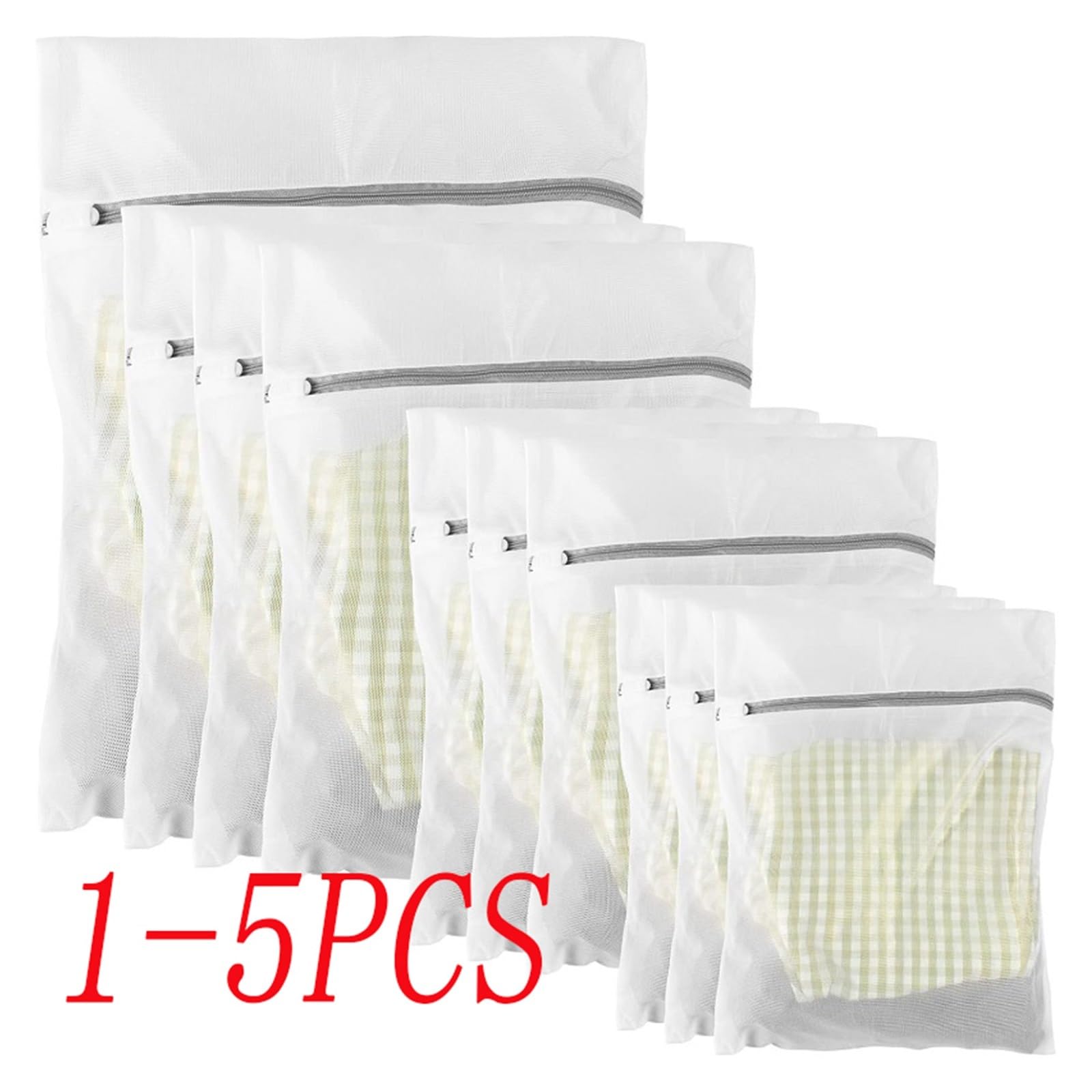 Bolsa de lavandería for el hogar, Bolsa organizadora de Limpieza de Ropa de Malla Fina, lavadoras Reutilizables, Bolsa organizadora de lavandería de Malla de poliéster(Set1,3PCS)