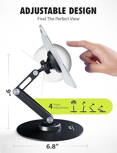 Miniatura 3 de Bracketron MagAlign PRO - Soporte magnético para iPad con compatibilidad MagAlign Pro, base giratoria 360 y brazo de pivote ajustable, imanes ultra