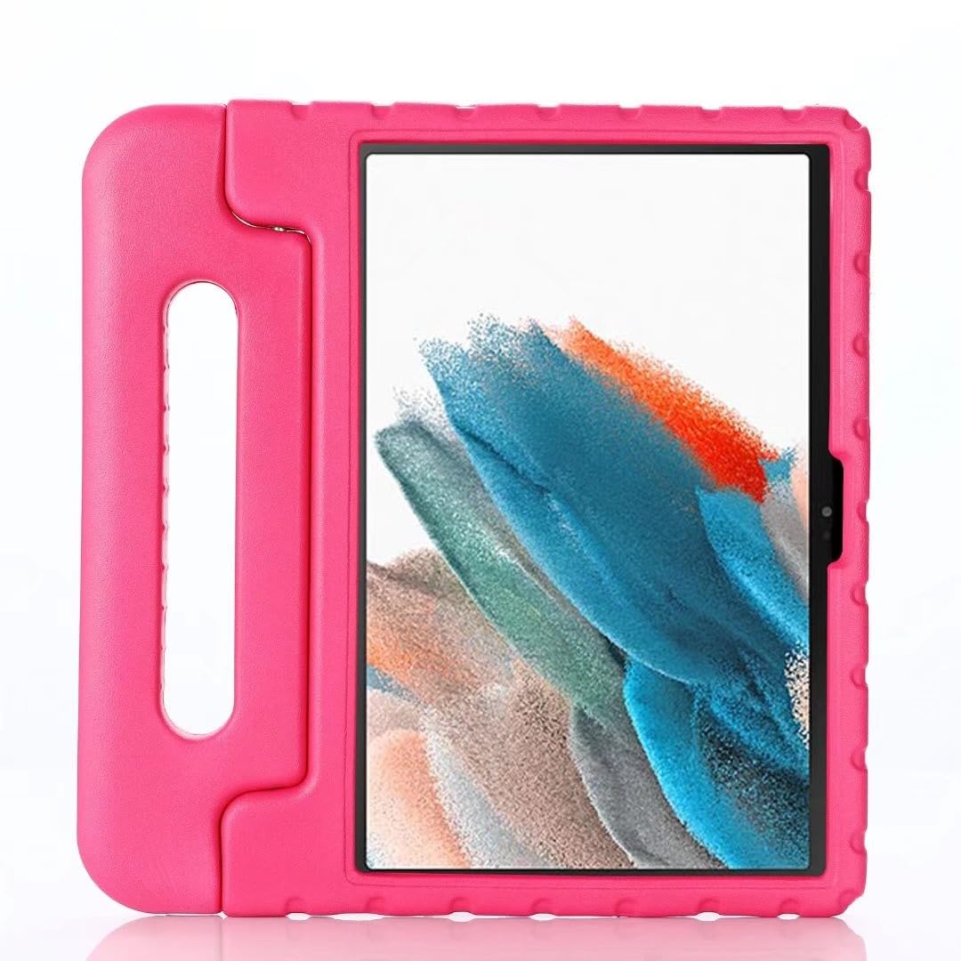 Coque Samsung Galaxy Tab A9 Plus avec poignée et support antichoc rose - 8
