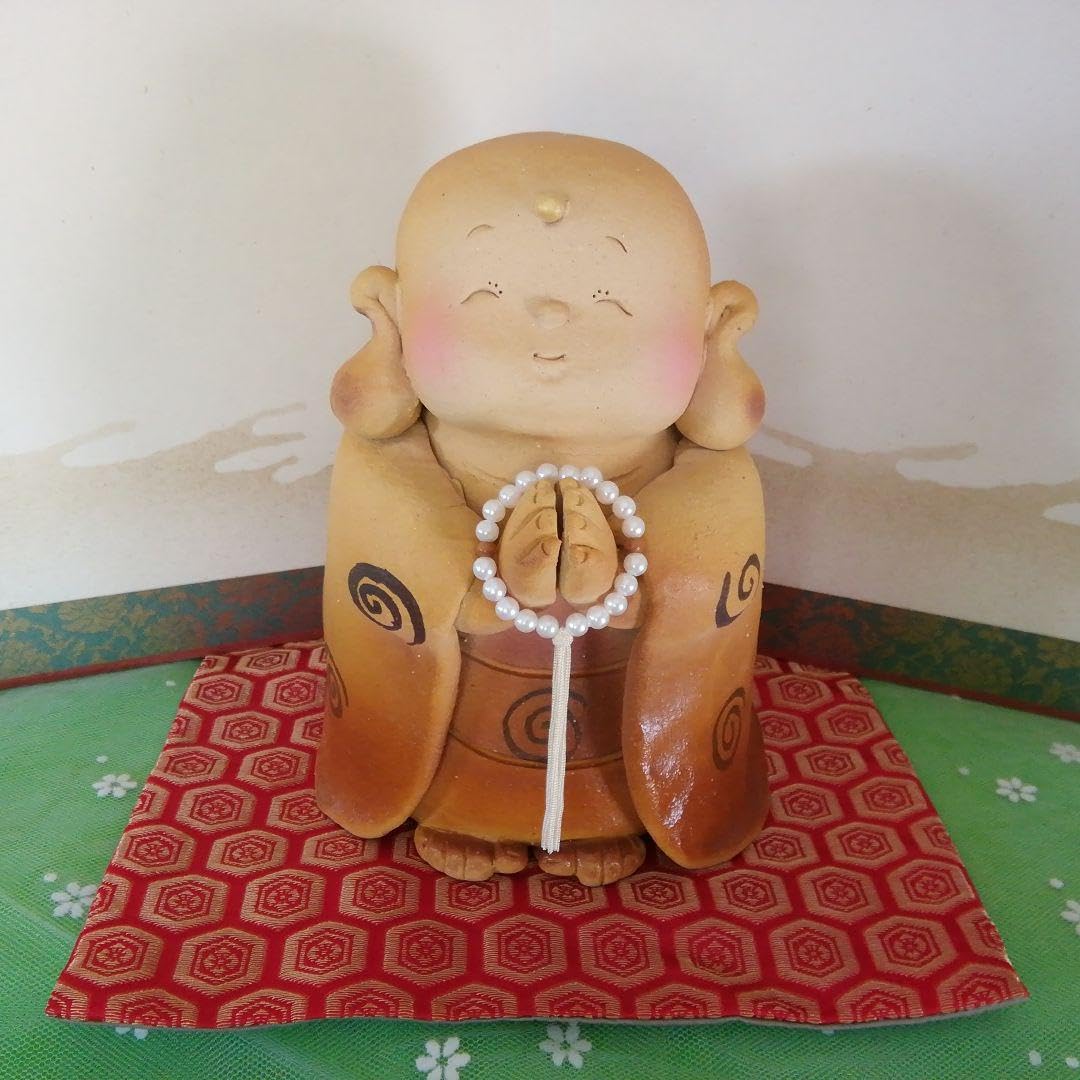 Amazon.co.jp: 地蔵 お地蔵さん 願掛け お守り しあわせ 陶人形 陶器