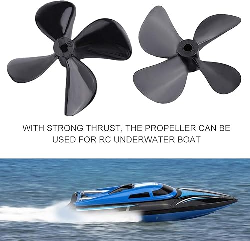 Miniatura 9 de Tbest 2 hélices de barco a control remoto, CCWCW de 4 palas, hélice de inmersión completa RC para modelo de barco Rc Boat Prop Rc Boat Prop 4Mm 7