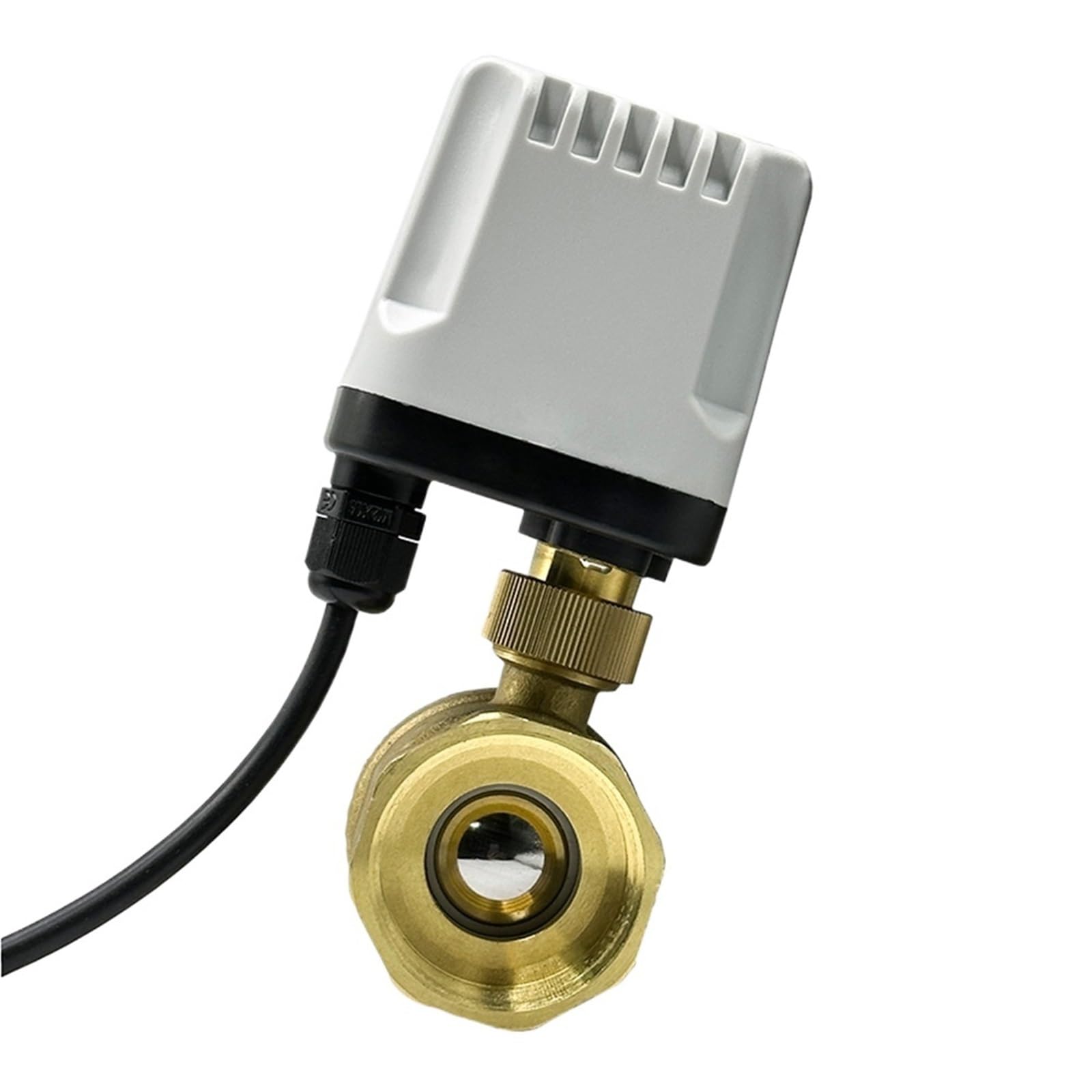 Valvola a sfera motorizzata impermeabile IP65 da 1/2", 3/4", 1", 2", valvola a sfera in ottone a 3 fili e 2 controlli, motore in metallo Big Tq(1/2",24VDC_CR03)
