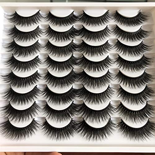 ALICROWN 16 Pairs Fake Eyelashes Fluffy Long Dramatic False Lashes Pack 3D Volume Mixed Lashes