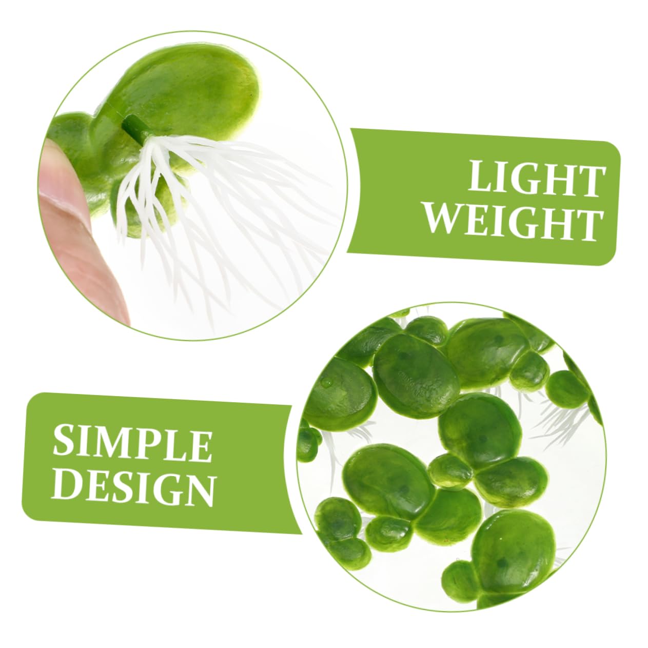 Zerodeko Lot De 5 Plantes Artificielles Pour Aquarium Décoration Flottante Naturelle Mini Lentilles Deau Artificielles Décoration Aquatique 90 Pièces X 5