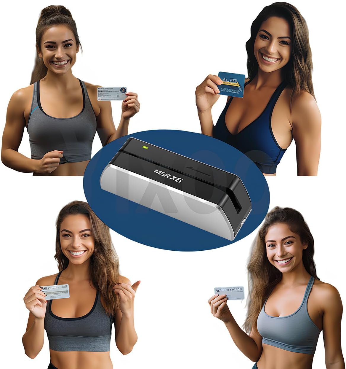 Reader Writer, X6 USB Magnetic VIP Card Reader Writer Encoder Card Swiper Reader Writer Hico 3 Tracks POS