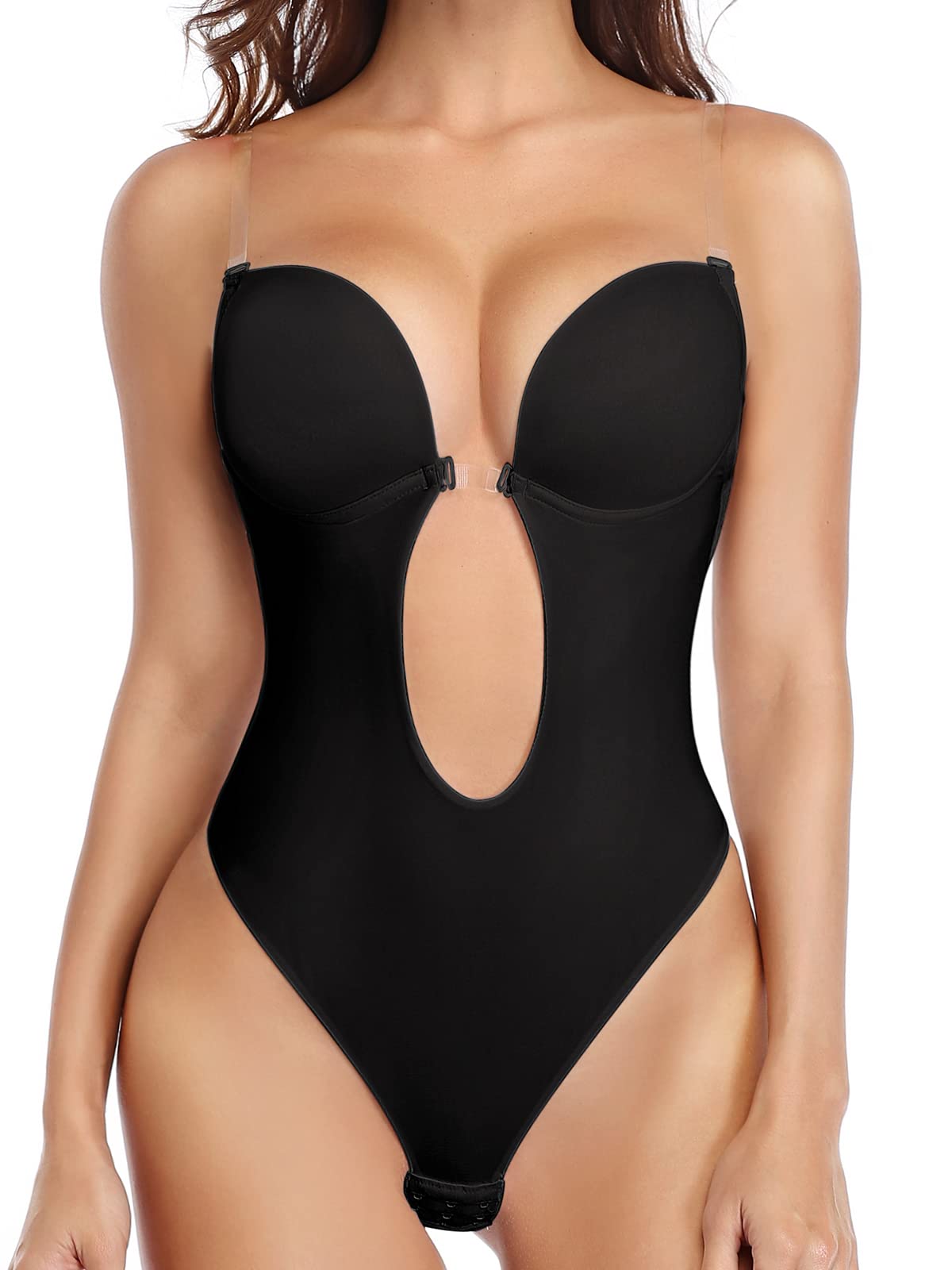 JOYSHAPER Plunging Deep V-Neck Bodysuit