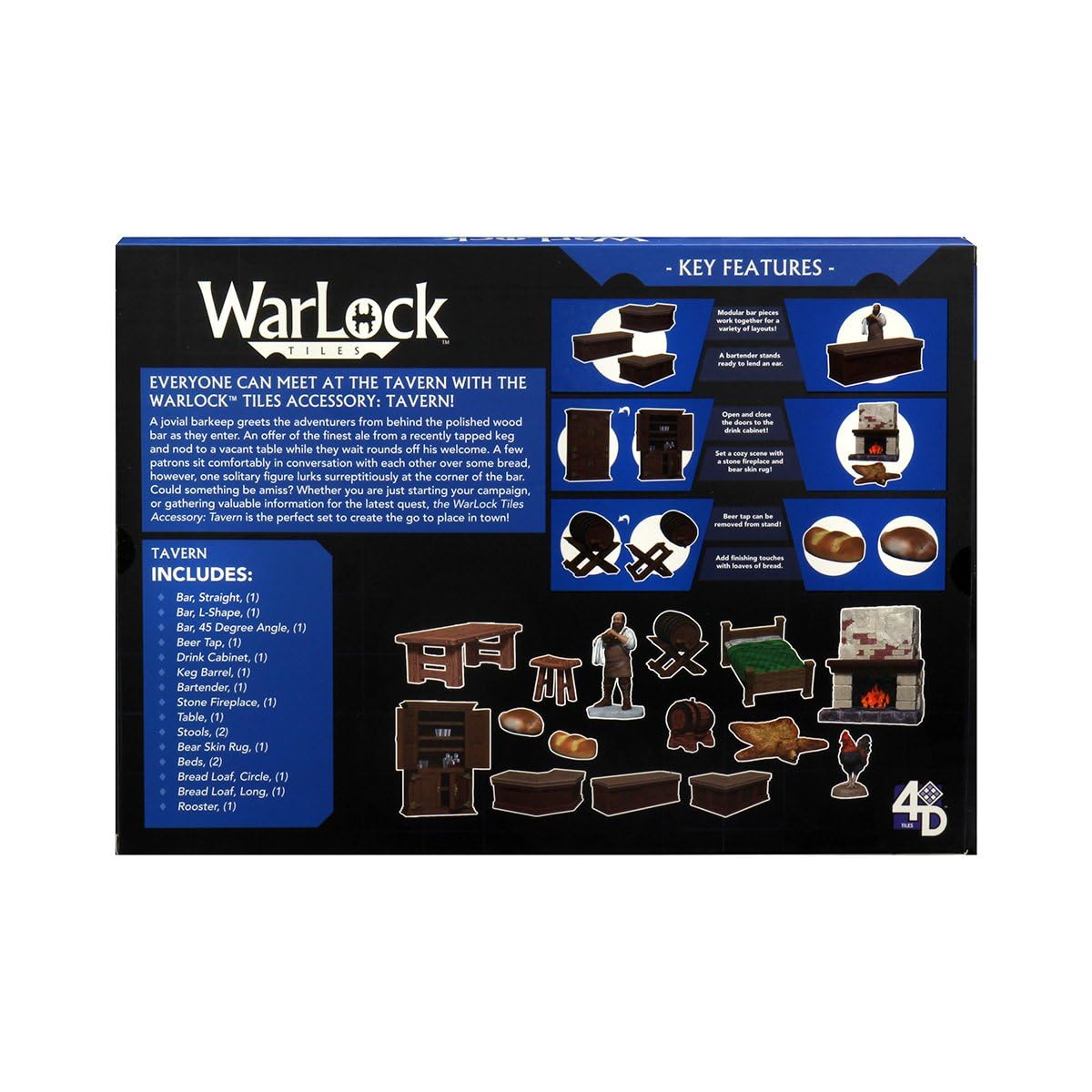 Wiz Kids LLC , Warlock Tiles: Accessory-Tavern , Accessory , Ages 14+