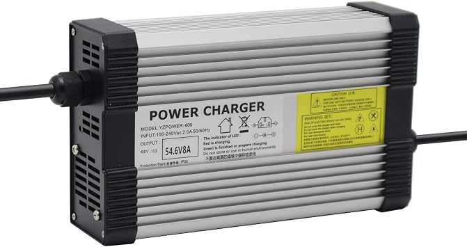 54.6V 8A Battery Charger for 48V Li-ion Battery for 13S Lithium Batteries Fast Charge