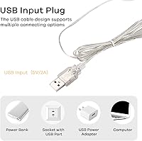 Vista 5 de Consciot Luces LED de Tocador para Espejo, Tira Estilo Hollywood, Color y Brillo Ajustables, Cable USB, Tira de Maquillaje Regulable que se Adhiere