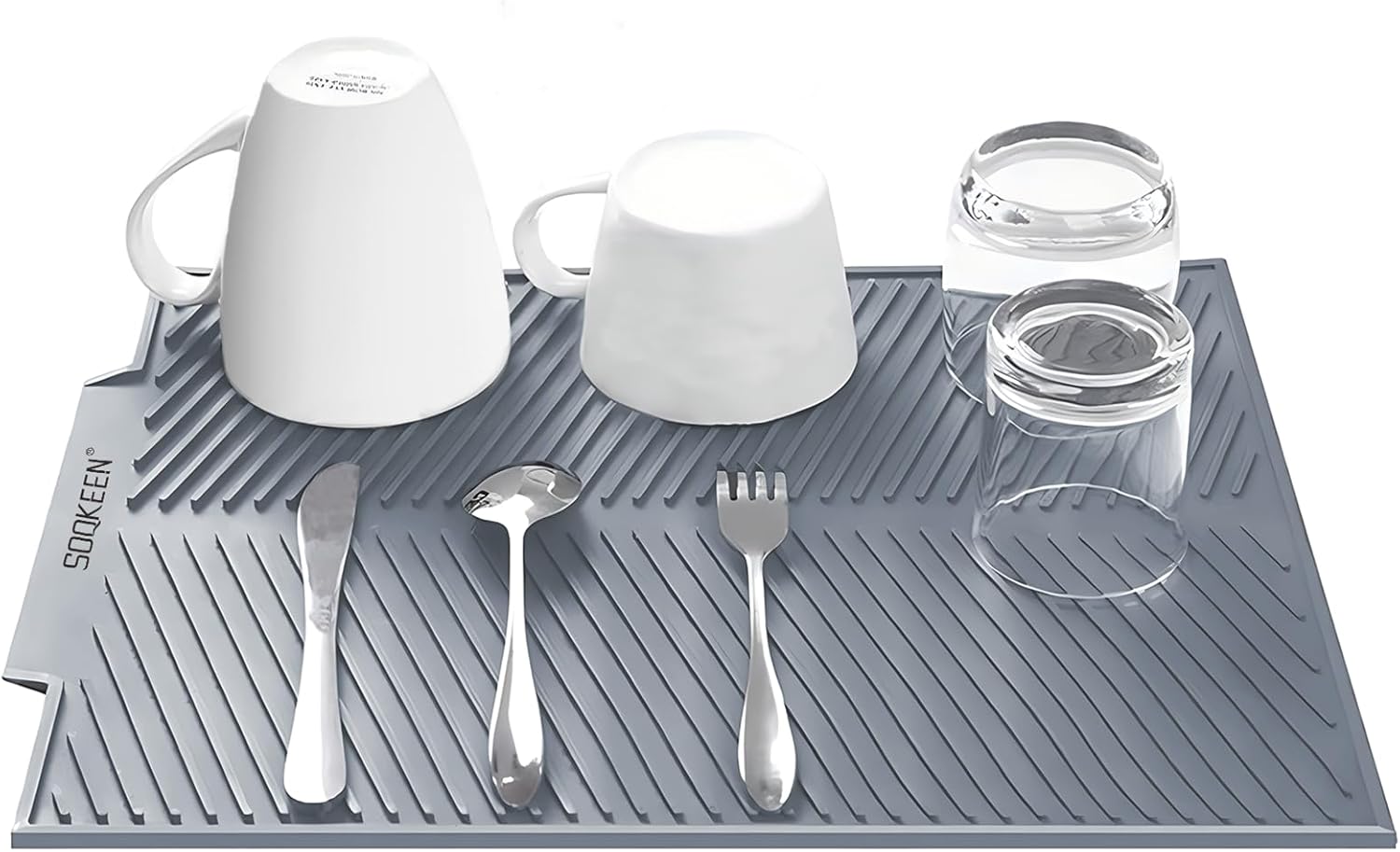 Pluvyze 2 Pièces Tapis Egouttoir Vaisselle Tapis Egouttoir 40x32cm