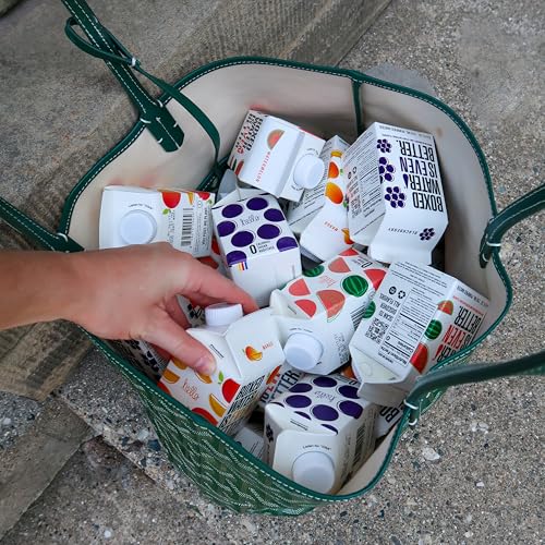 Image of Mango Boxed Water 8.5 oz. (24 Pack) - Better Than Premium Plastic, BPA-Free, Refillable Cartons, Sustainable Alternative, Mini Carton for Kids, Lunchbox Ready