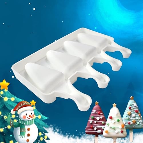 Miniatura 7 de Moldes de paletas con forma de triángulo, moldes de silicona para paletas de 4 cavidades para niños y adultos, moldes para tartas, moldes de