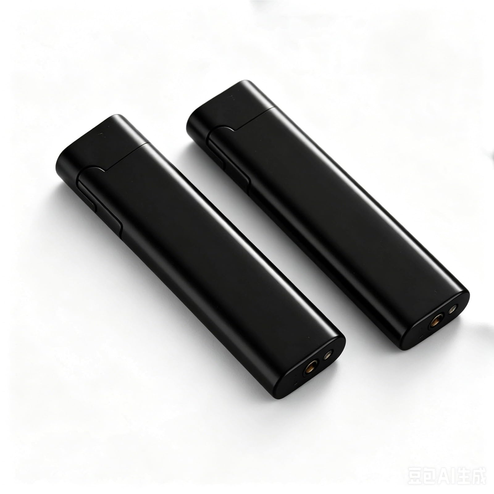OGQBEAPC Slim Refillable Butane Lighter — Classic Ignition, Adjustable Flame — Portable Mini Gas Lighter for Men (2-Pack)(A)