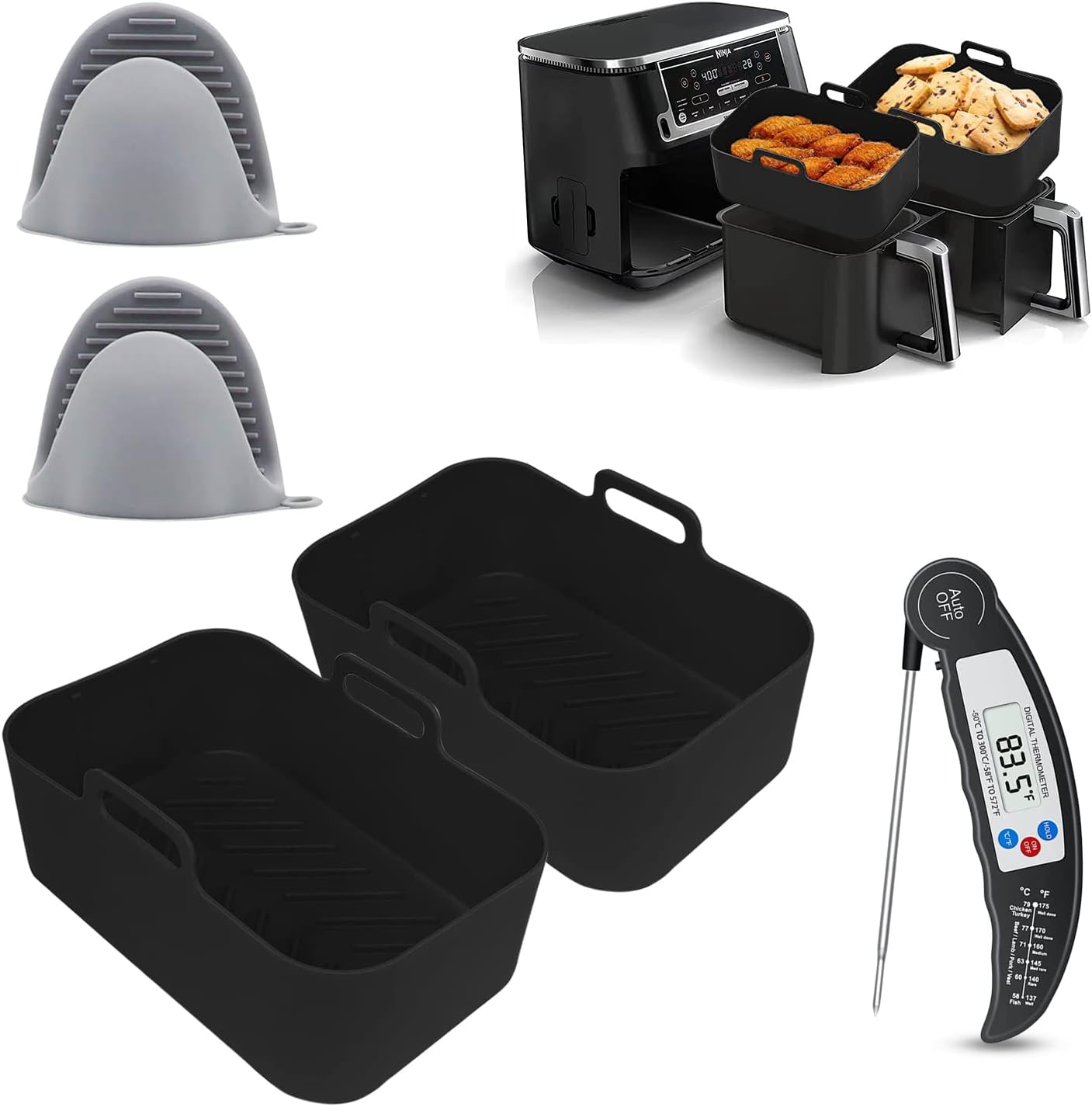 Gwyxc air fryer accessories for ninja af101 4 qt af161 max xl af150 xl