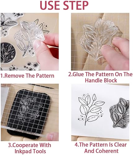 Miniatura 10 de 4 temas, 60 sellos transparentes, sello retro de goma transparente, sellos transparentes de silicona transparente para manualidades, álbumes de