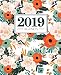 Produktbild Agenda 2019: 19x23cm : Agenda 2019 semainier : fleurs roses orange et vertes sur blanc 6125