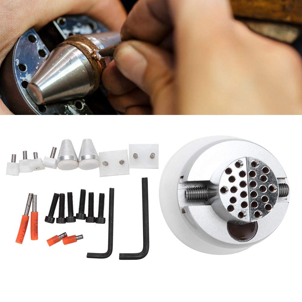 Zestaw zacisków do wyrobu biżuterii, swobodnie regulowany zestaw wsporników do wyrobu biżuterii, profesjonalne narzędzie do grawerowania Metalowa podstawa imadło do grawerowania biżuterii