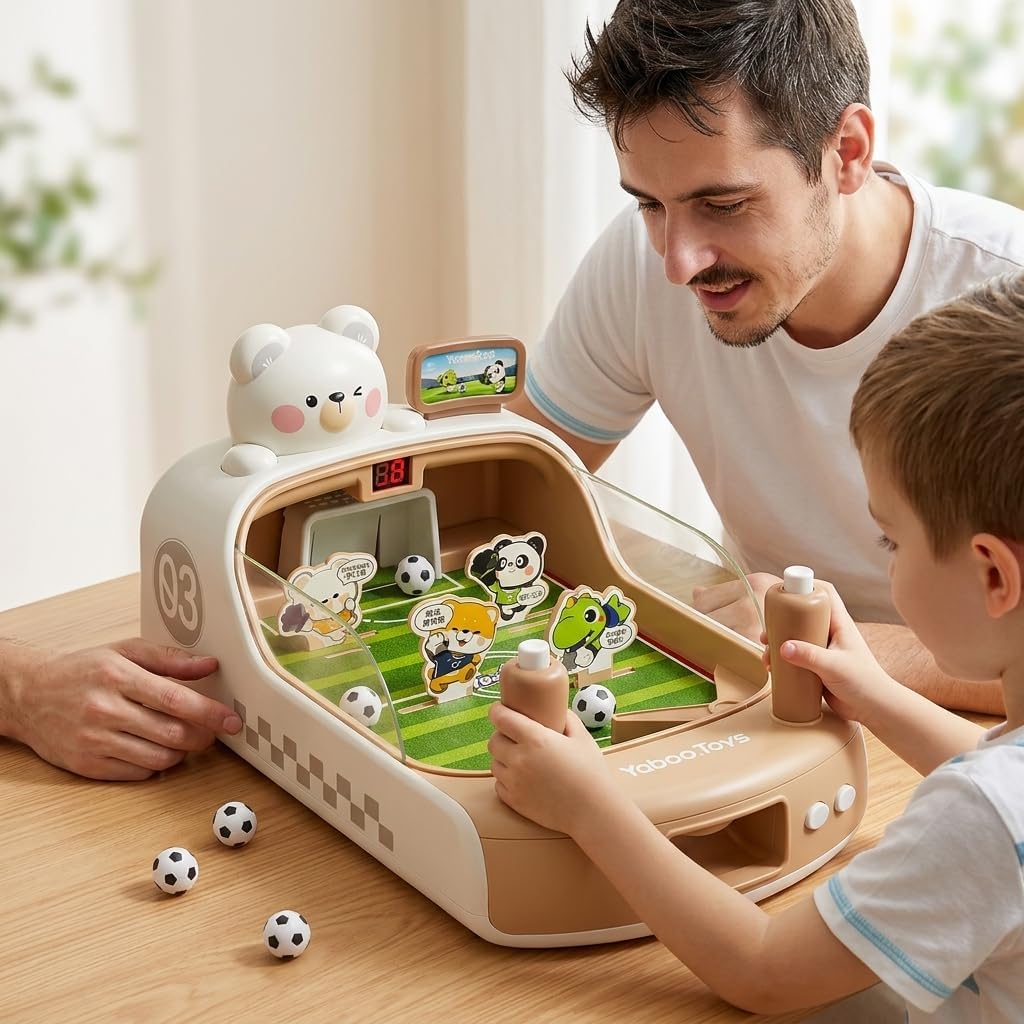 Calcio da Tavolo per Bambini con Punteggio Elettronico, Regalo Bambino 5 6 7 8 10 Anni Maschio, biliardo