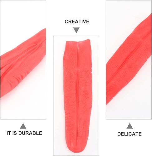 Miniatura 9 de IMIKEYA Lengua larga, lengua artificial falsa, lengua de trucos de broma para Halloween, casa encantada, festival, decoración de fiesta de terror