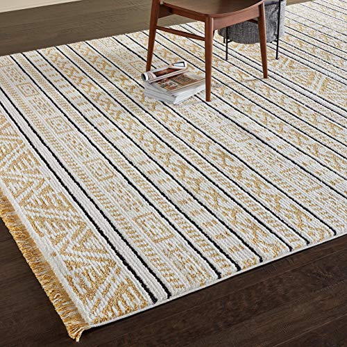 Marca de Amazon - Movian Vit, alfombra rectangular, 228,6 de largo x 6