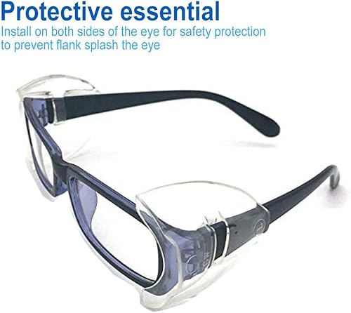 Miniatura 3 de 3 pares de protectores laterales para lentes, protectores laterales deslizantes, se adapta a marcos de anteojos medianos a grandes (2 pares